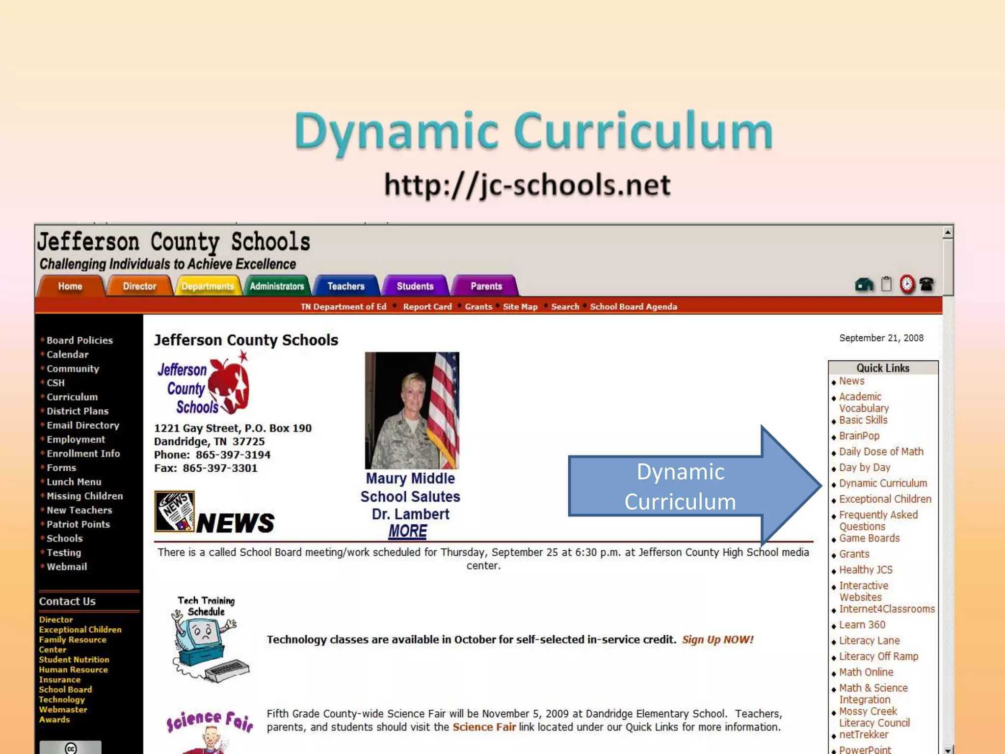 Dynamic
Curriculum
 