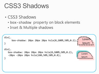 div{…
        box-shadow: 20px 20px 20px hsla(0,100%,50%,0.2);
}

div{…
   box-shadow: 20px 20px 20px hsla(0,100%,50%,0.2),
   -20px -20px 20px hsla(180,50%,50%,0.8);
}
 