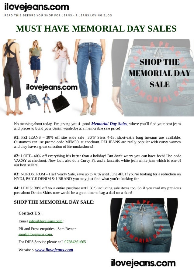 Must have memorial day sales - ilovejeans