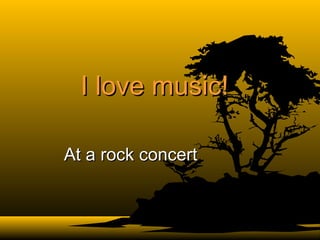 I love music!

At a rock concert
 