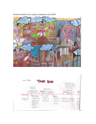 Productos finales de los espacios académicos de la EMF:
 