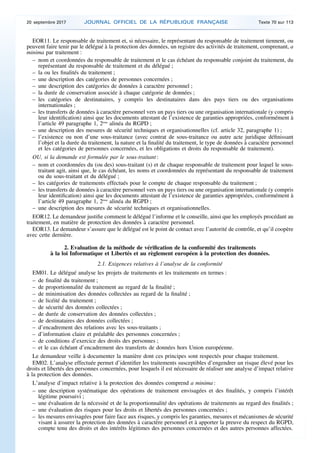 EOR11. Le responsable de traitement et, si nécessaire, le représentant du responsable de traitement tiennent, ou
peuvent f...