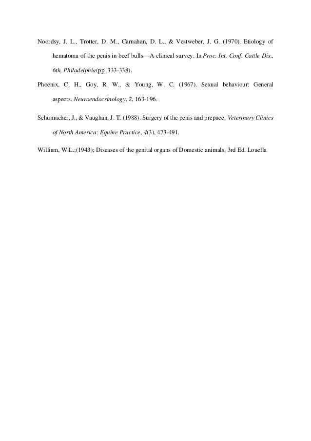 Coital Injuries And Vices Of Male Animals