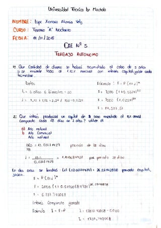 CAE DE MATEMÁTICA FINANCIERA