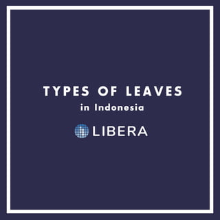 TYPES OFLEAVES
inIndonesia
 