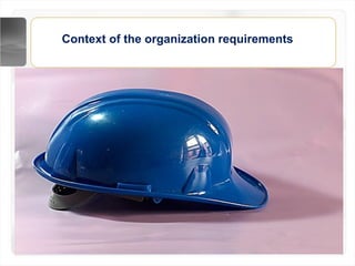Context of the organization requirements
 