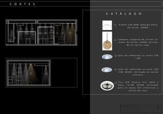 P r o f A d j . G i s e l l a F u n e s A l b e r t
P r o f t i t u l a r J o r g e G o n e l l a E s c - 1 : 5 0
A l u m n o : A m i r a F u g a z z o t t o 1 9 / 1 0 / 2 0 2 1
1
M A T E R I A L I Z A C I Ó N I I
T P N º 3 D I S E Ñ O I L U M I N A C I Ó N
P r o f A d j . G i s e l l a F u n e s A l b e r t
P r o f t i t u l a r J o r g e G o n e l l a E s c - 1 : 5 0
A l u m n o : A m i r a F u g a z z o t t o 9 / 1 1 / 2 0 2 1
3
M A T E R I A L I Z A C I Ó N I I
T P N º 3 D I S E Ñ O I L U M I N A C I Ó N
C O R T E S
2
S p o t d e e m b u t i d o e n t e c h o L E D
1 5 W .
P l a f ó n L E D 9 0 W r e d o n d o 4 0 c m
D e t e c h o . 5 0 0 0 K .
1
2
3
S p o t d e e m b u t i d o e n p i s o L E D
1 5 W . 6 0 0 0 K . U t i l i z a d o e n s e c t o r
v i d r i e r a .
4
5
C A T Á L O G O
1 1
2
3 3
5
3
1
3
1
3 3
3
4
5
5
2
T i r a L E D b l a n c o f r í o 5 0 5 0 x
5 m t s . 1 4 , 5 W . 6 0 0 0 K . U t i l i z a d o
p a r a e l c a j o n d e l c i e l o r r a s o y
z ó c a l o d e c a j a .
L a m p a r a c o l g a n t e d e c r i s t a l c a -
r a m e l . D e t e c h o . 5 0 0 0 K . U t i l i z a -
d o e n s e c t o r c a j a .
 