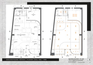 0.5
+/- 0.10
ACCESO
ESTANTERÍAS
VIDRIERA
LOGO
RAMPA
5%
DETALLE EN SUELO
KICHINET/
BAÑO
CAJA
DEPÓSITO
ESTANTERÍAS
A
B
MOSTRADOR
H:0.86
B
A
ESPACIO DE EXHIBICIÓN
44m2
1
2
3
L.C
4
4m2
8m2
4.25m2
0.40 0.40
V1
0.40
C
D
C
D
V1 V1
0.90
P2
1.20
P1
0.80
P3
ESTANTERÍAS
0.5
0.5
DETALLE EN SUELO
ESTANTERÍAS
0.5
L.M / L.E.
L.C
L.C
L
.C
L
.C
VIDRIERA
MICROCEMENTO EN SUELO
ACCESO
LOGO
A
B B
A
C
D
C
D
MATERIALIZACIÓN II - DI - UM
TP III - Efectos de iluminación
Prof. titular: Arq. Gonella, Jorge
Prof. JTP: Lic. Funes, Gisela Alumna: Milone, Valentina
1
Lámina:
09/11/21
MATERIALIZACIÓN II - DI - UM
TP III - Efectos de iluminación
Prof. titular: Arq. Gonella, Jorge
Prof. JTP: Lic. Funes, Gisela Alumna: Milone, Valentina
1
Lámina:
09/11/21
documentación técnica | planos local esc. 1:50
 
