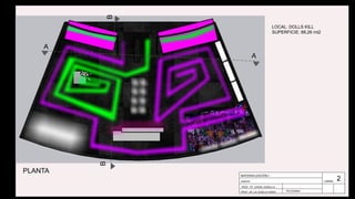 MATERIALIZACIÓN I
esquicio
PROF. TIT. JORGE GONELLA
PROF. JIP. LIC.GISELA FUNES
LÁMINA
PELEGRINA
2
LOCAL: DOLLS KILL
SUPERFICIE: 88,26 mt2
PLANTA
A
A
B
B
 