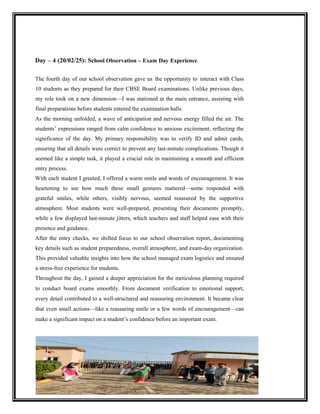 School Observation Practical file (school internship)CUH | PDF