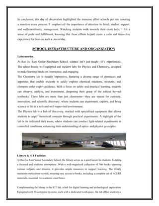 School Observation Practical file (school internship)CUH | PDF