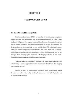 Virtual Reality Report.pdf VIRTUAL REALITY DOCUMENTATION | PDF