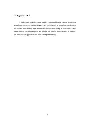 Virtual Reality Report.pdf VIRTUAL REALITY DOCUMENTATION | PDF