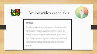 Aminoácidos esenciales
 