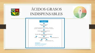 ÁCIDOS GRASOS
INDISPENSABLES
 