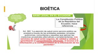 BIOÉTICA
 