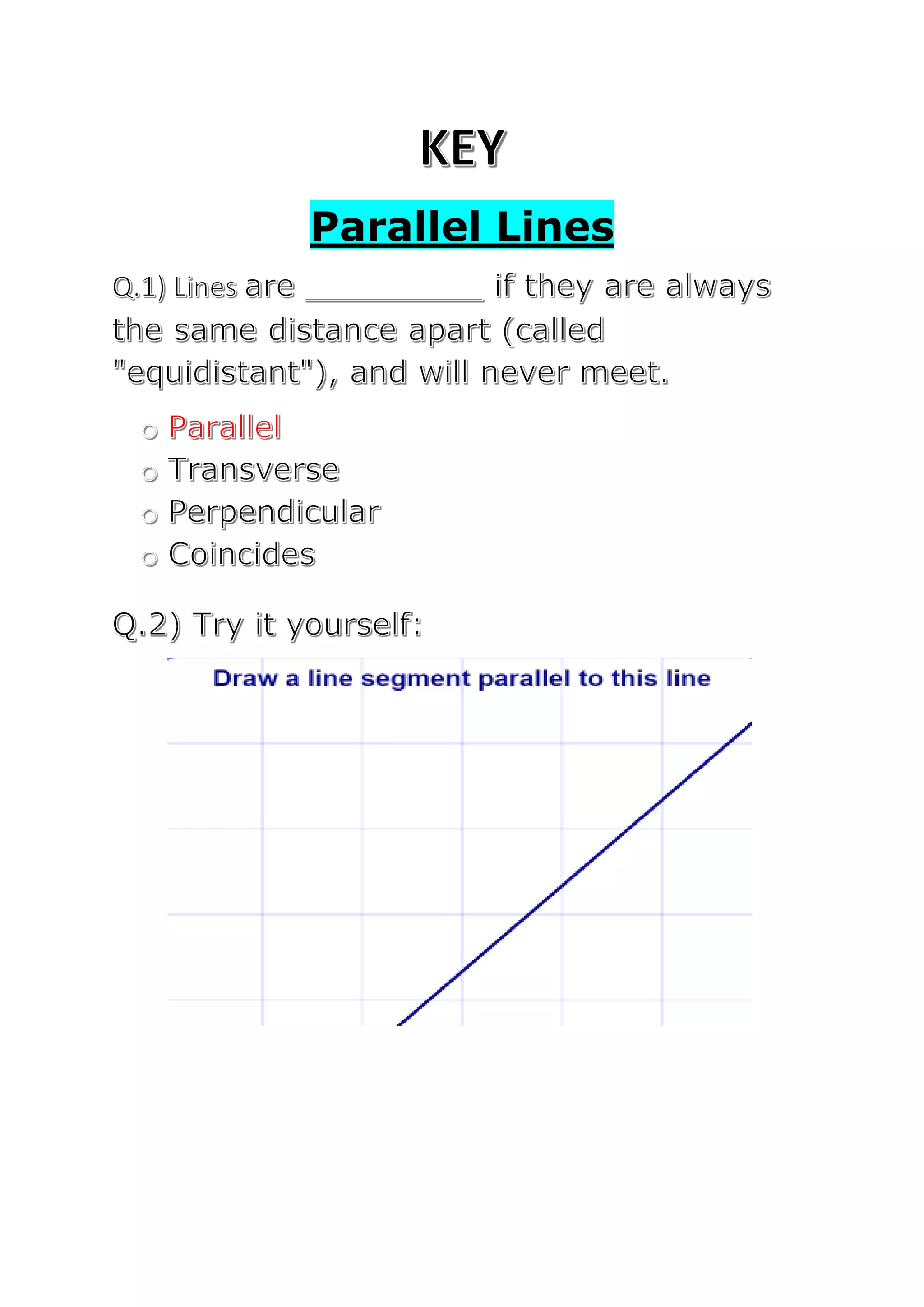 Parallel Lines