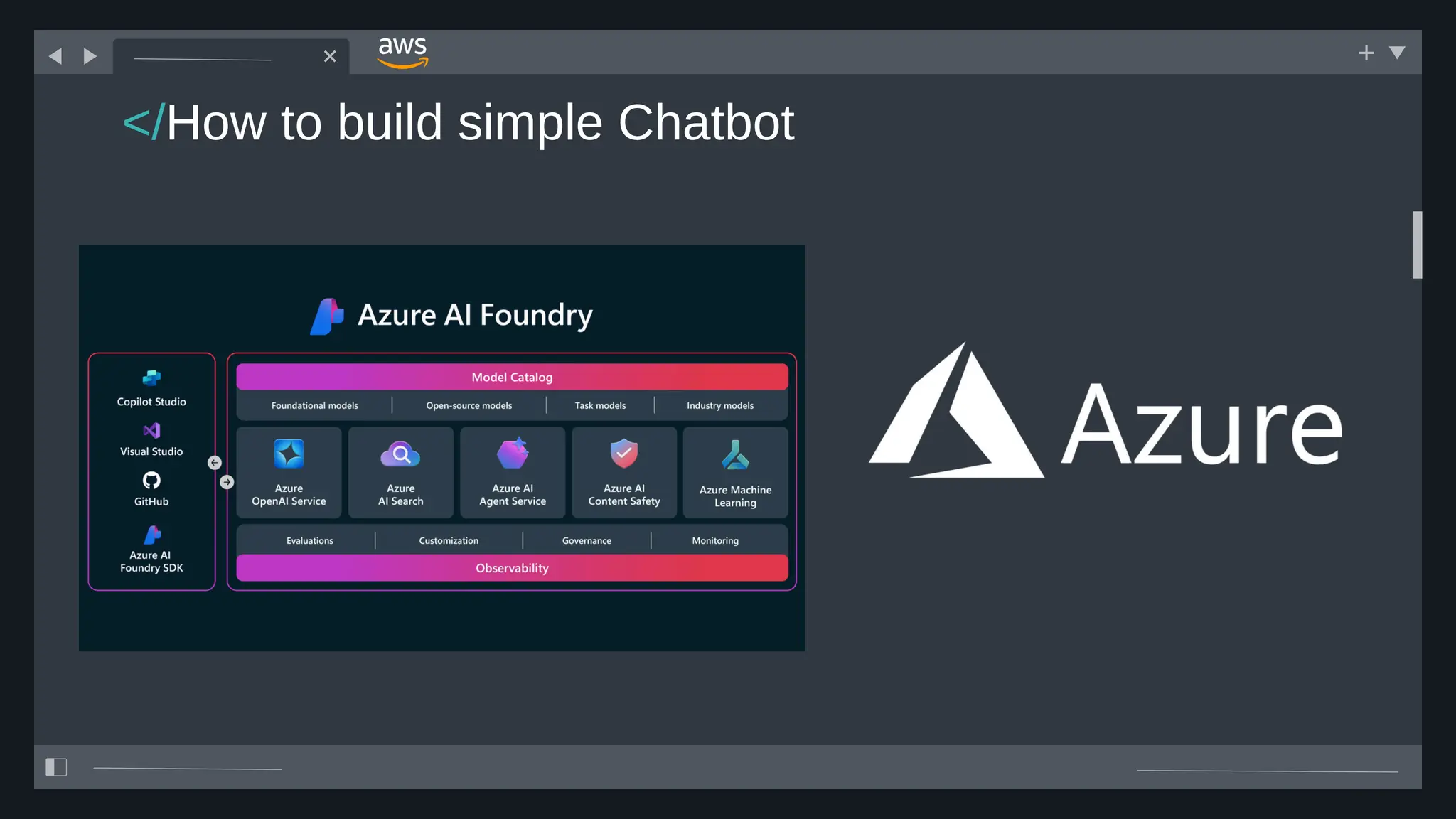 </How to build simple Chatbot
 