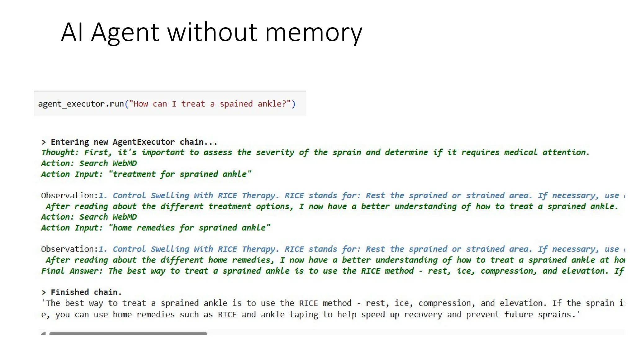 AI Agent without memory
 