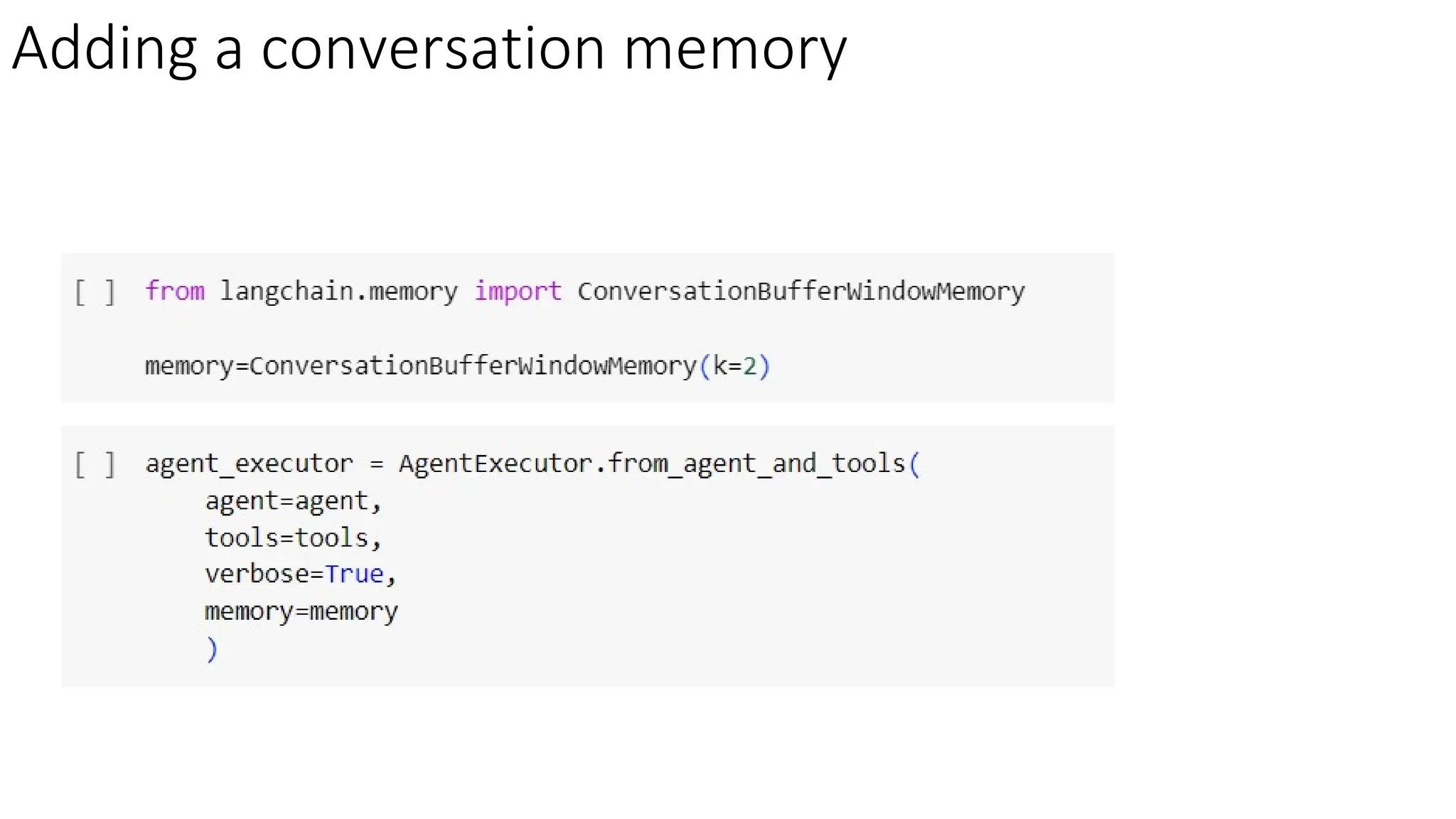 Adding a conversation memory
 