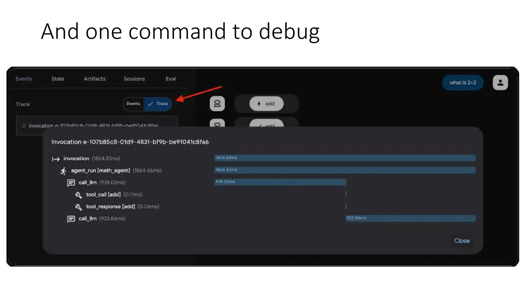 And one command to debug
 