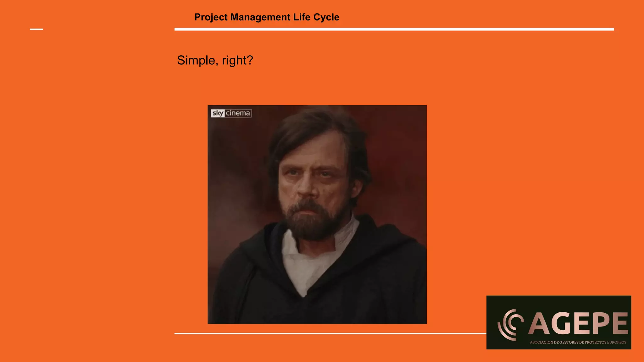 Simple, right?
Project Management Life Cycle
 