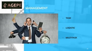 MANAGEMENT
16
- TASK
- LOGISTIC
- MULTITASK
 