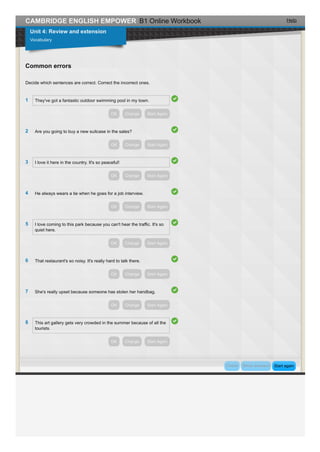Unit 5 - Online Workbook | PDF