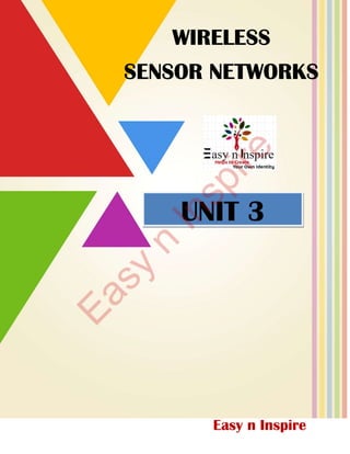 SENSOR
WIRELESS
SENSOR NETWORKS
UNIT 3
Easy n Inspire
WIRELESS
NETWORKS
UNIT 3
Easy n Inspire
 