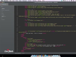PIXELSIA LONGA JORNADA DO PSD TO HTML
#GO CONVERSÃO!
já identiﬁcamos a estrutura do layout, temos o mapeamento das tags e já deﬁnimos
como será a construção dos elemento, podemos partir para a conversão.
 