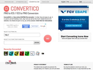 PIXELSIA LONGA JORNADA DO PSD TO HTML
LEMBRE-SE DO FAVICON
eles podem ser pequenos, mas desempenham um grande papel no seu projeto.
Não ignore-os!
 
