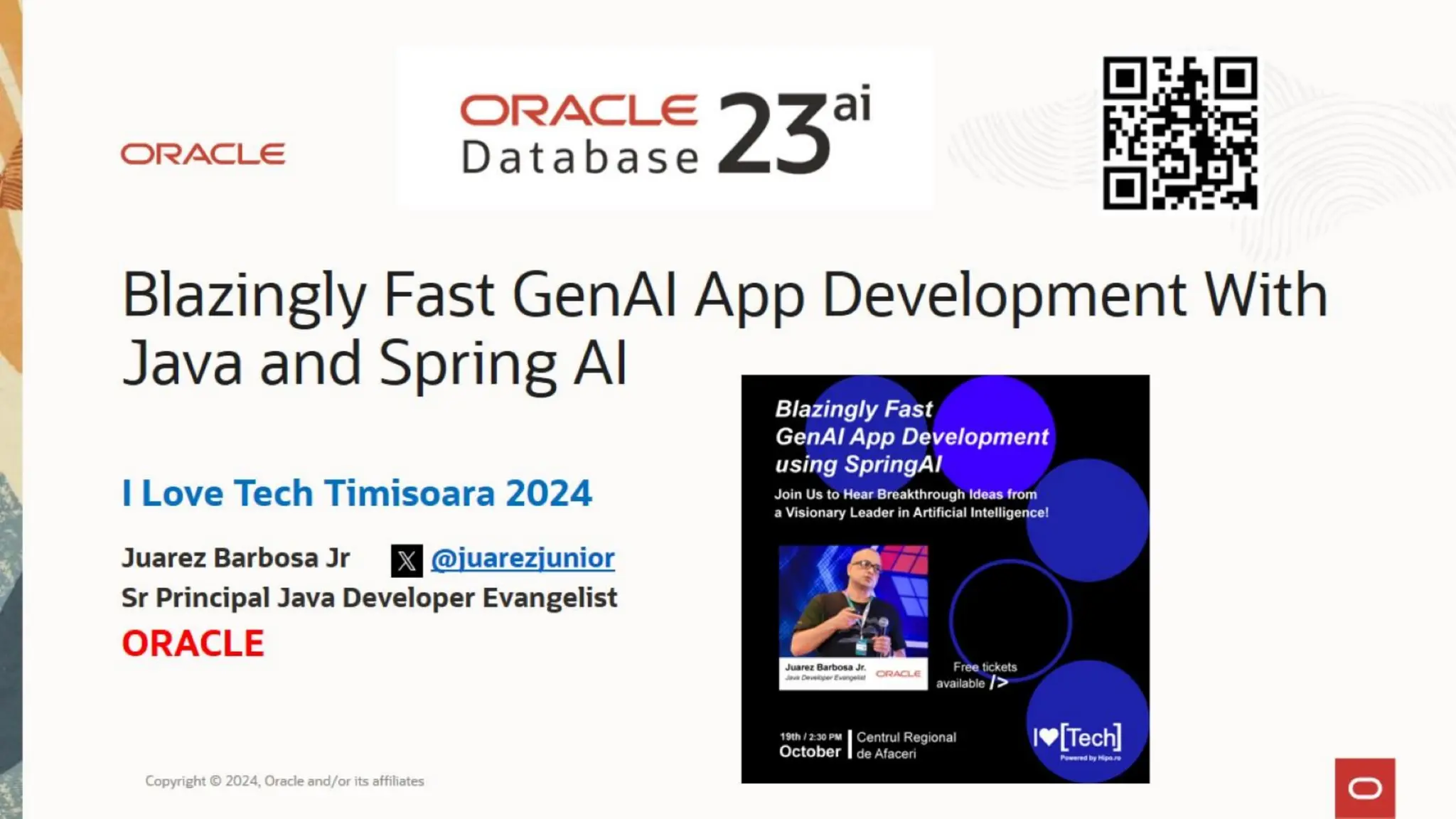 I Love Tech Romania - Blazingly Fast GenAI App Development With Java and Spring AI