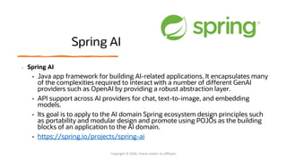 The Trinity in GenAI - Spring AI, LangChain4J and OpenAI | PDF