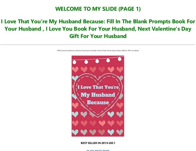 Epub Download I Love That You Re My Husband Because Fill In The Blan