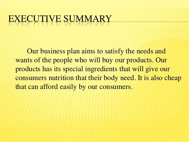 executive summary for business plan
