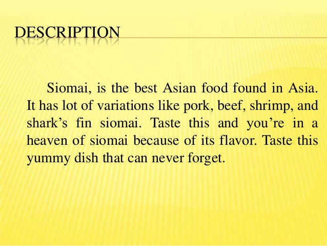 business plan about siomai