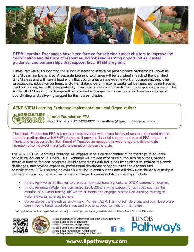 Agriculture, Food & Natural Resources STEM LE Flyer