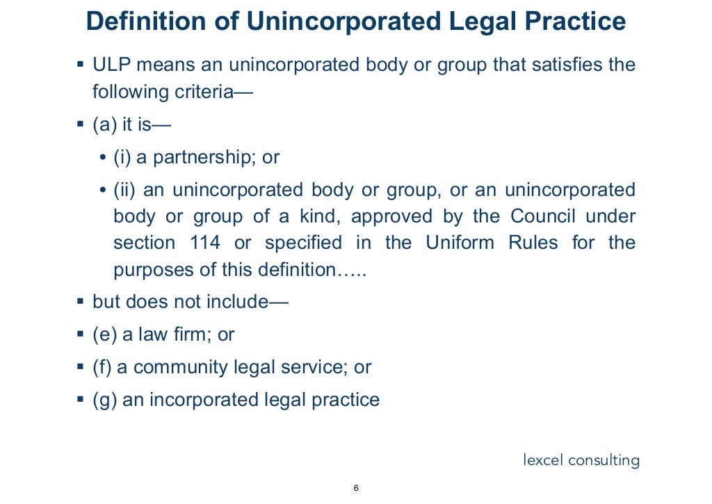Incorporated Legal Practice Forum ILPs & The Legal Profession Unifo…