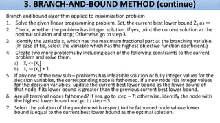 Integer Linear Programming | PPTX