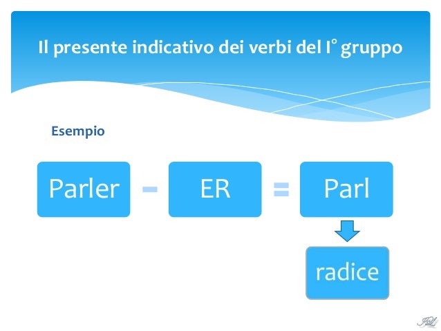 Verbi Del Primo Gruppo In Francese Il presente indicativo dei verbi del primo gruppo (1)