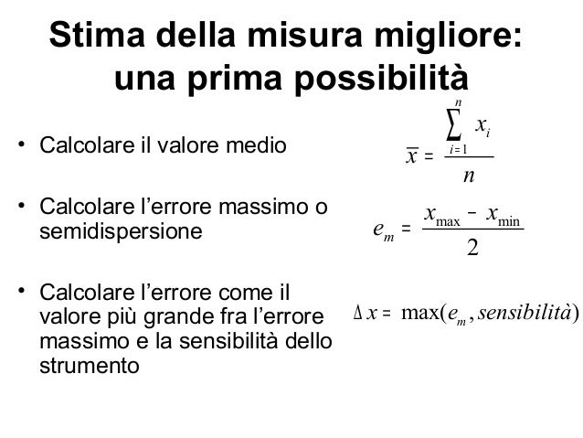 Come Si Calcola La Semidispersione Massima