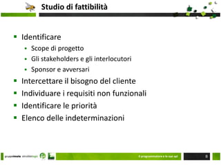 InceptionphaseStudio di fattibilità – macro progettazioneProcesso