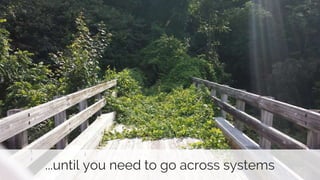 ...until you need to go across systems
 