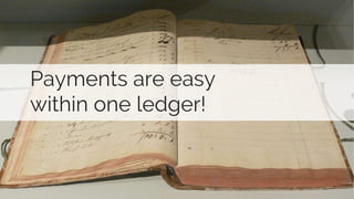 Payments are easy
within one ledger!
 