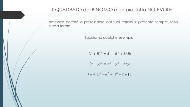 Prodotti Notevoli Matematicaoggi