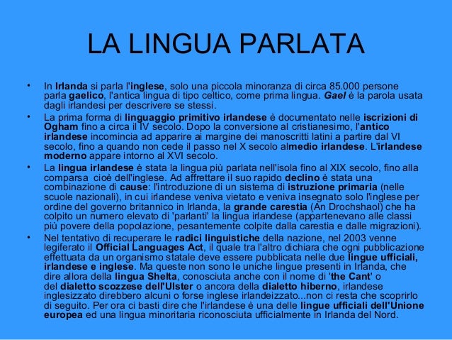 Che Lingua Si Parla In Irlanda