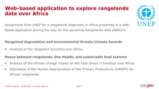 Rangelands data platform: Establishing the first-ever global data platform for monitoring rangelands and consolidating rangeland data