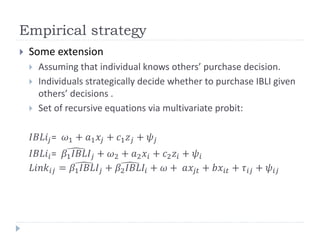 Is the demand of the index-based livestock insurance and informal insurance network substitute or complement? 	