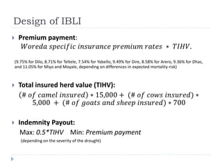 Is the demand of the index-based livestock insurance and informal insurance network substitute or complement? 	