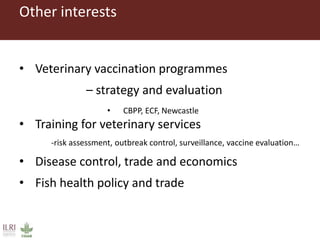 ILRI in Zambia and sub-Saharan Africa: Food safety, zoonoses and animal health